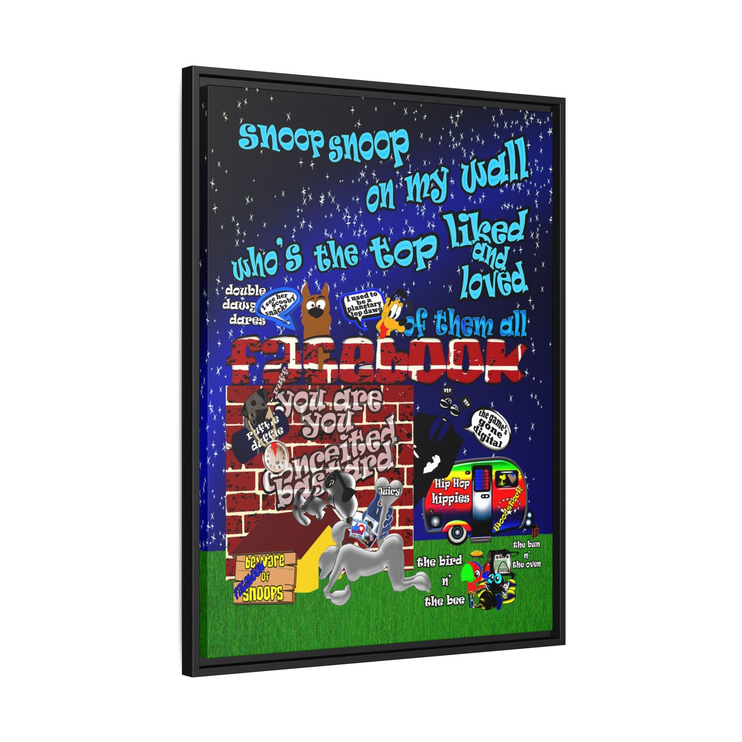 snoops - framed canvas art