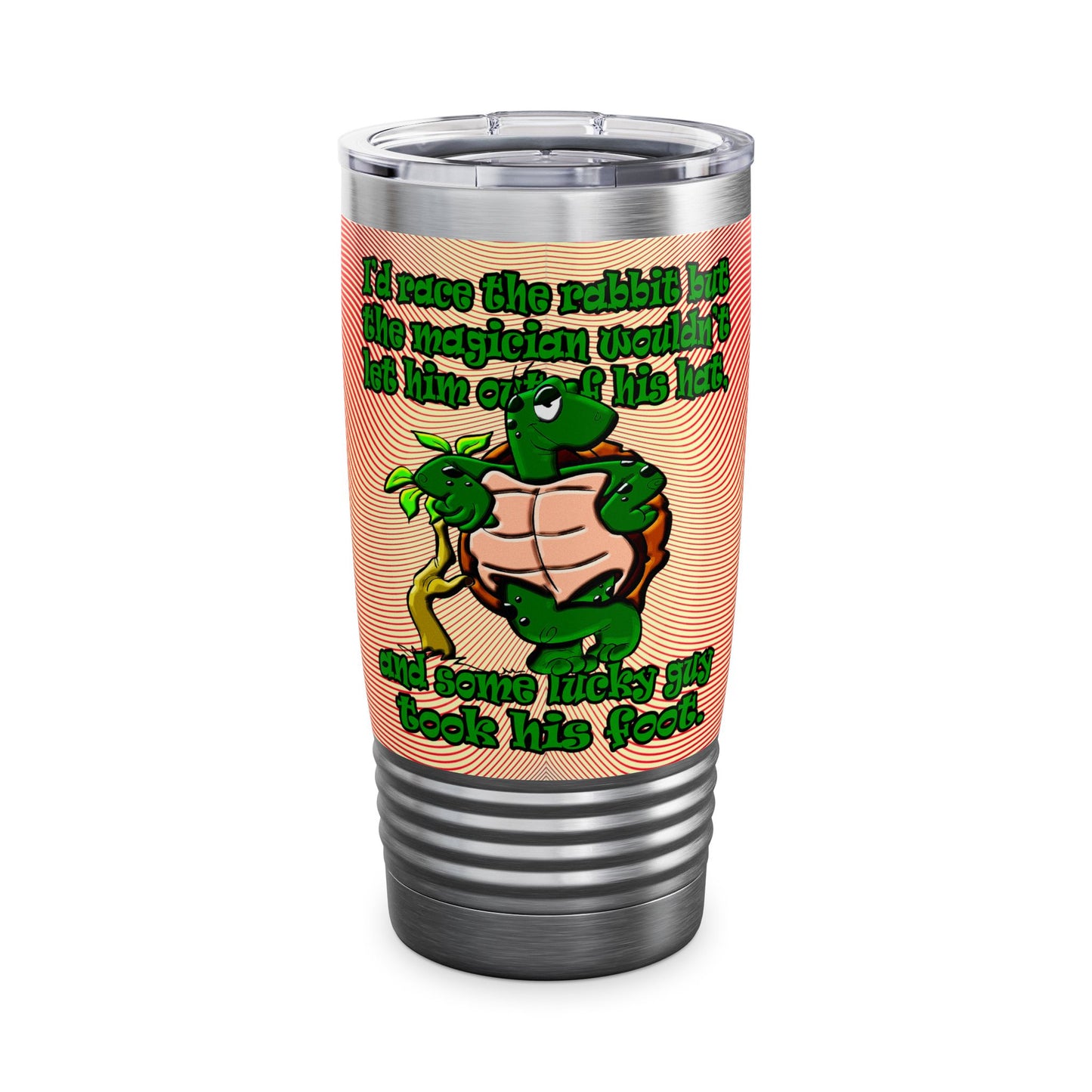 turtle race - Ringneck Tumbler, 20oz (yellow-orange wave)
