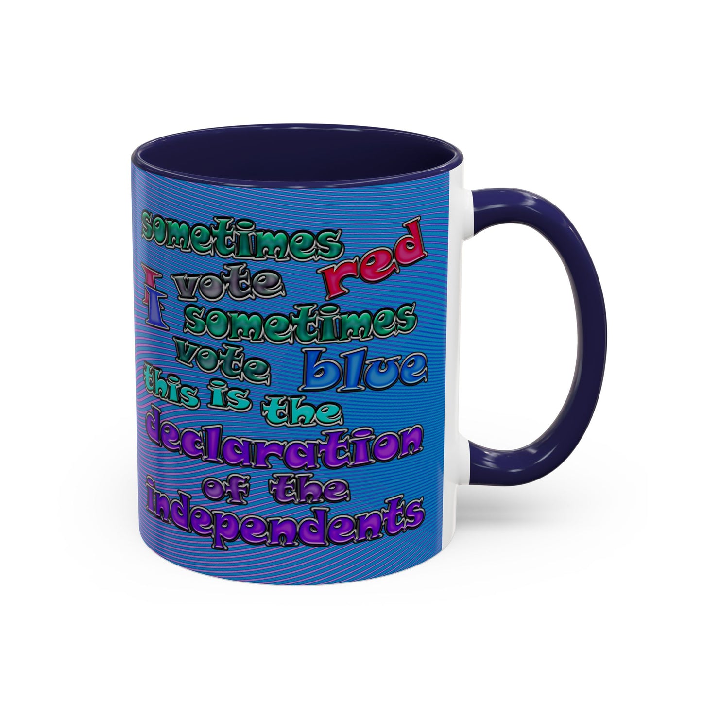 declaration of the independents - Accent Mug (light blue-purple wave)