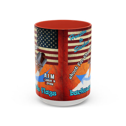 shoot for the stars - Accent Mug (burnt orange)
