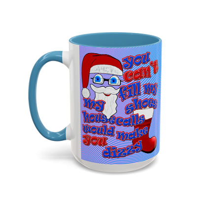 santa's shoes - Accent Mug (light blue-purple wave)