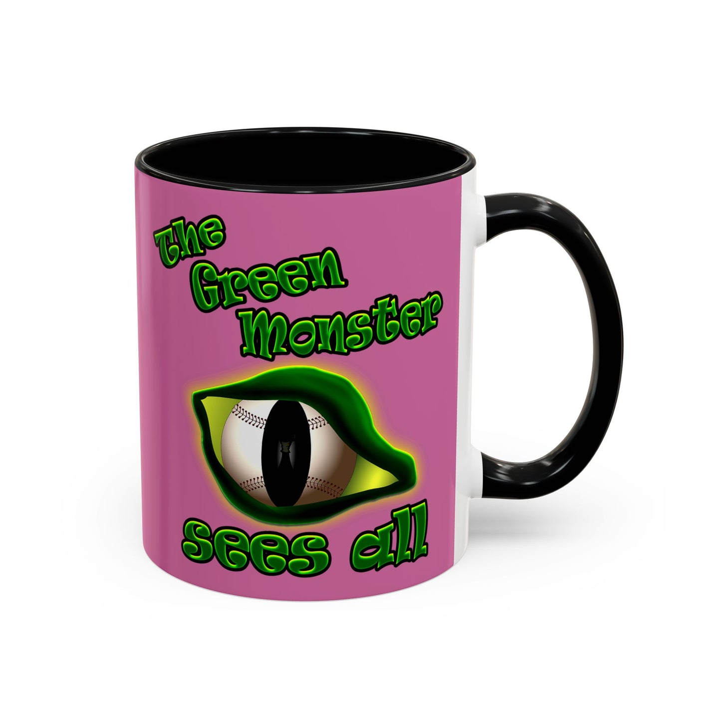 green monster - Accent Mug (light pink)