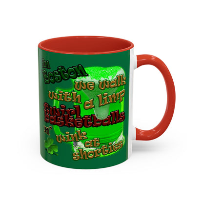 celtics logo - Accent Mug (dark green)