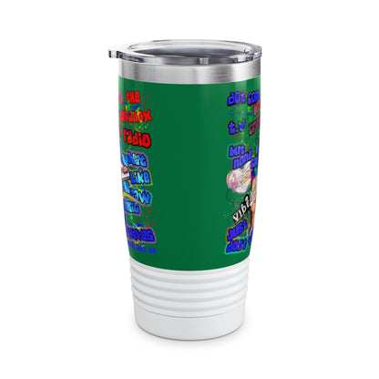 drop the beat - Ringneck Tumbler, 20oz (dark green)