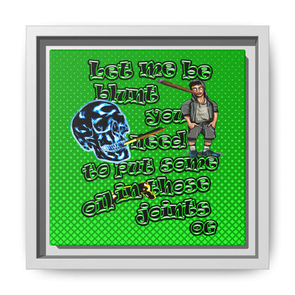 og - framed canvas art (logo green)