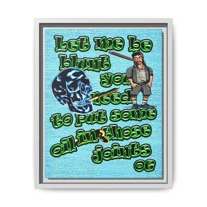 og - framed canvas art (faded blue)