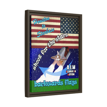 shoot for the stars - framed canvas art ('snoops' background)