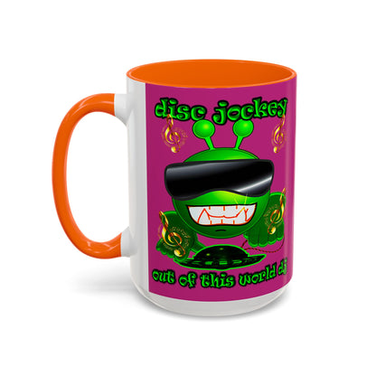 disc jockey - Accent Mug (pink)