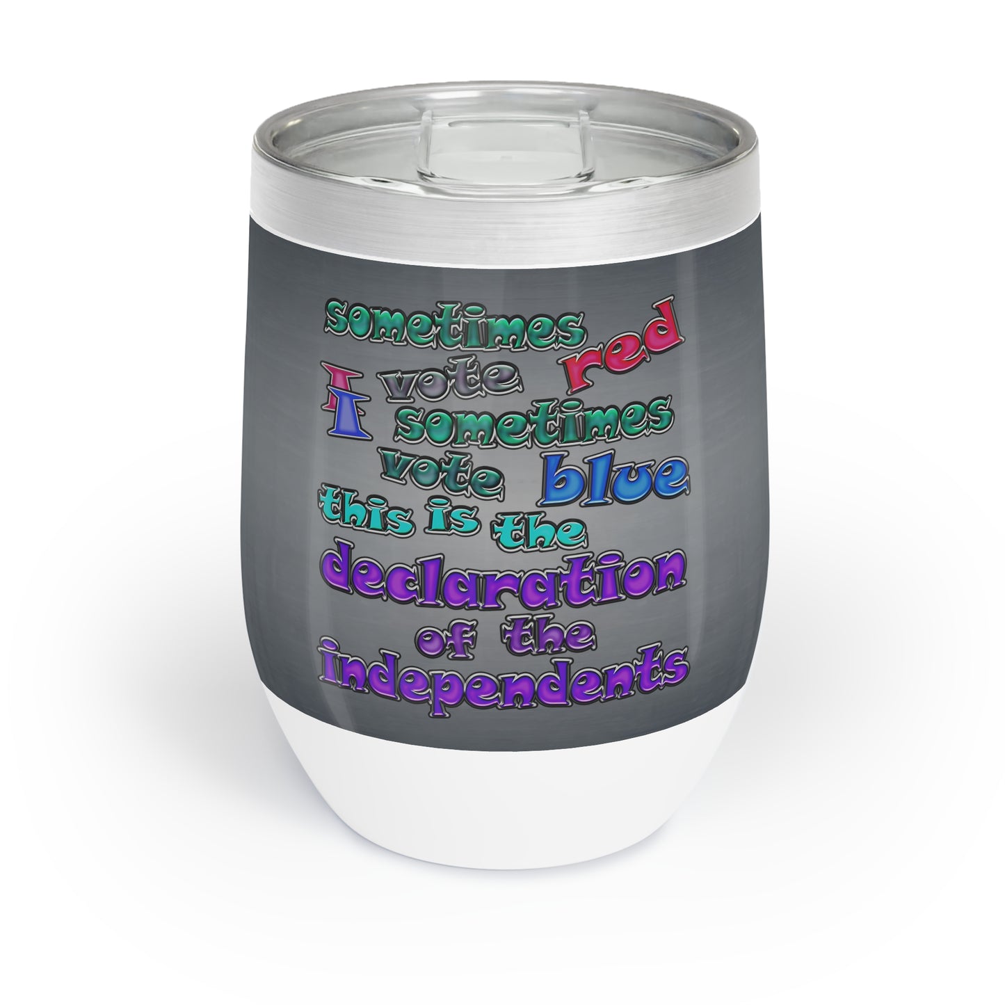 declaration of the independents - Chill Wine Tumbler (grey-light grey)