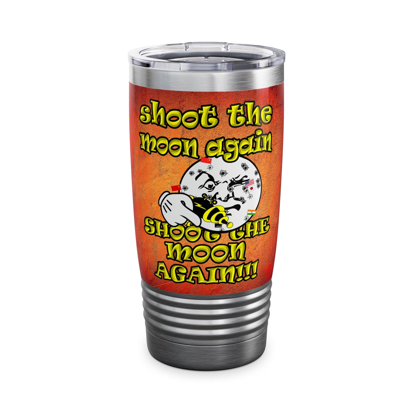 shoot the moon again - Ringneck Tumbler, 20oz (burnt orange)