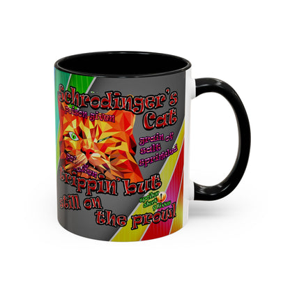 schrodinger's cat - Accent Mug (rainbow split)