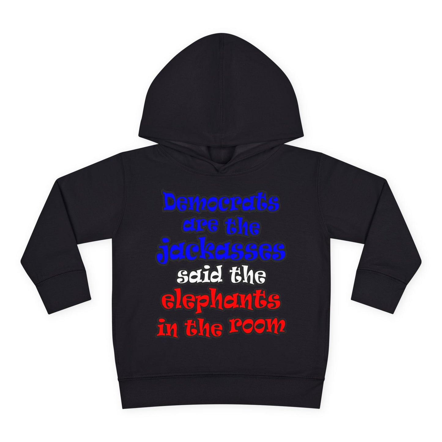 donkeys and elephants - Toddler Pullover Fleece Hoodie
