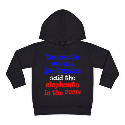 donkeys and elephants - Toddler Pullover Fleece Hoodie