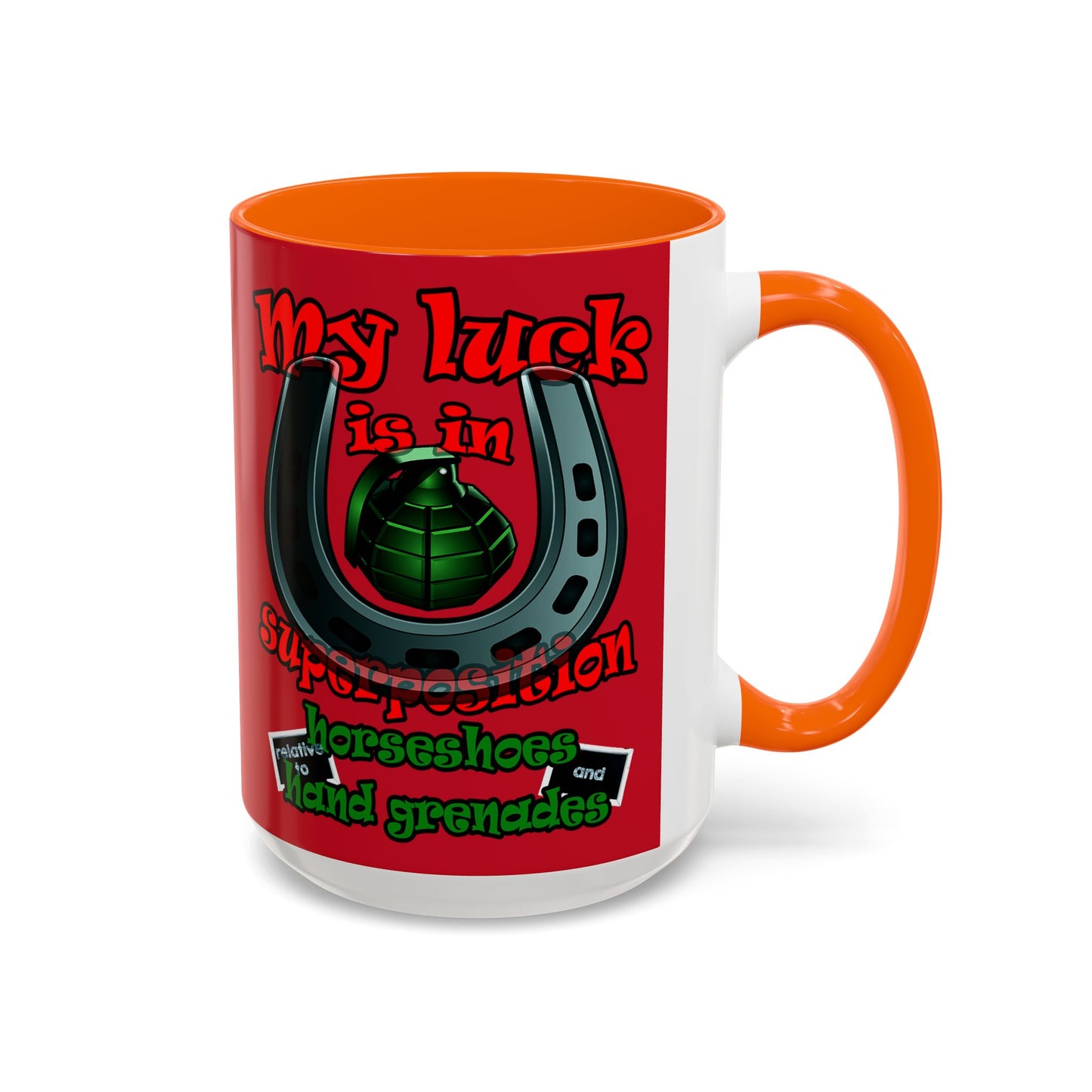 my luck - Accent Mug (dark red)