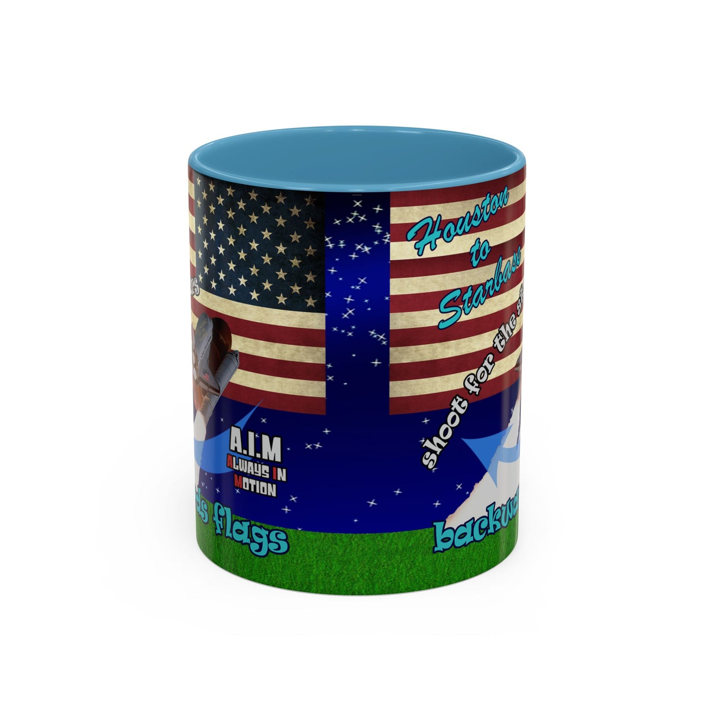 shoot for the stars - Accent Mug ('snoops' background)