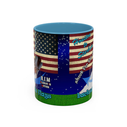 shoot for the stars - Accent Mug ('snoops' background)