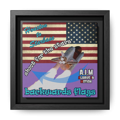 shoot for the stars - framed canvas art (light purple)