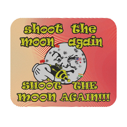 shoot the moon again - Mouse Pad (Rectangle) (yellow-orange wave)