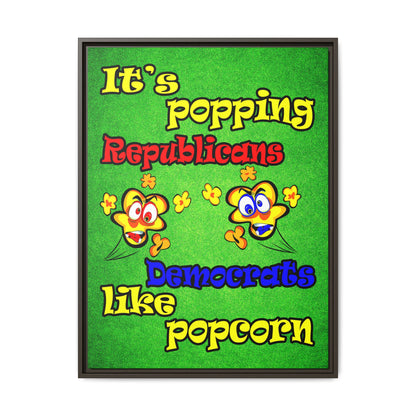 popping like popcorn - framed canvas art (green turf)
