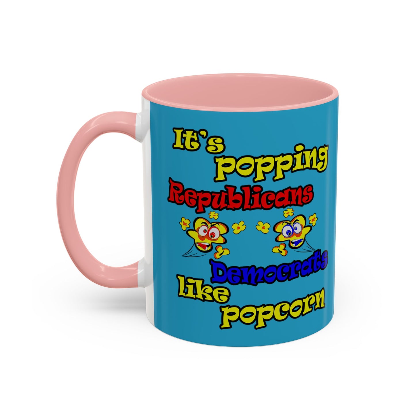 popping like popcorn - Accent Mug (turquoise)
