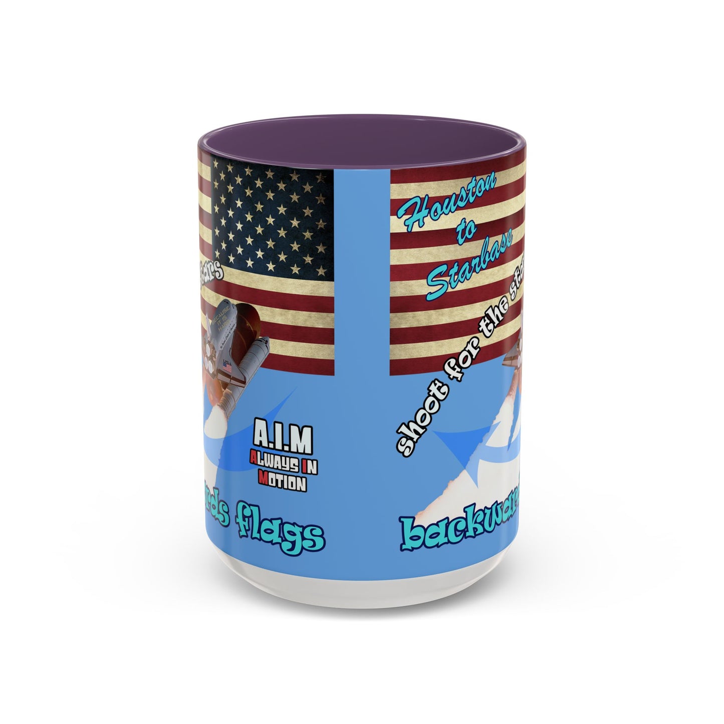 shoot for the stars - Accent Mug (light blue)