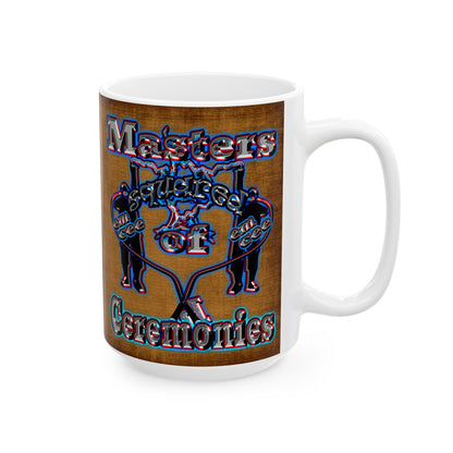 em cee squared - White Mug (brown papyrus)