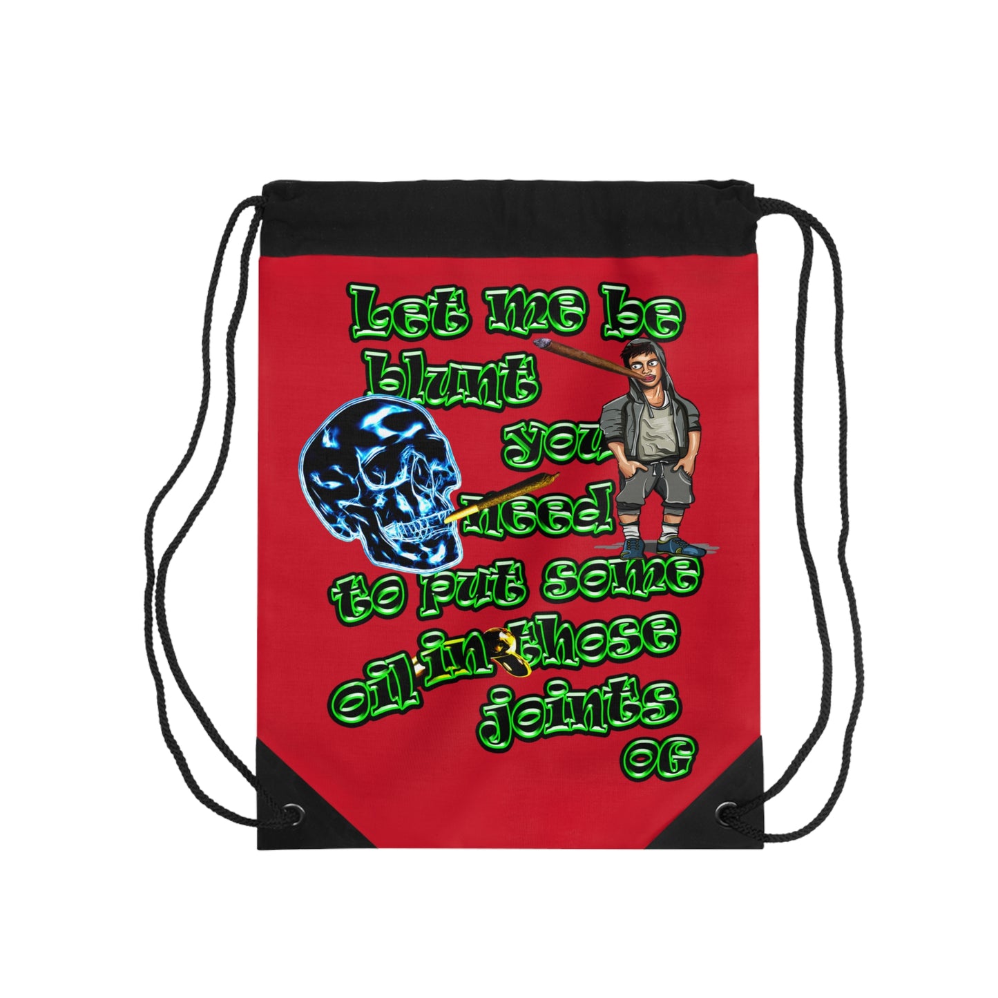 og - Drawstring Bag (dark red)