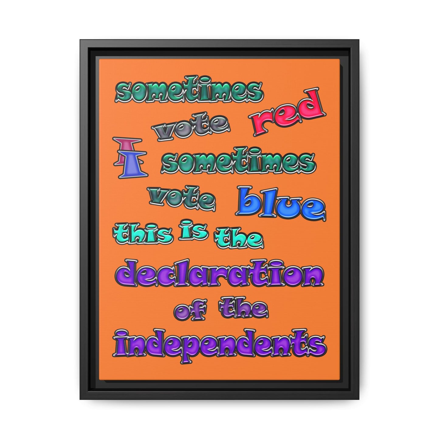 declaration of the independents - framed canvas art (crusta)