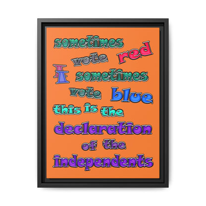 declaration of the independents - framed canvas art (crusta)