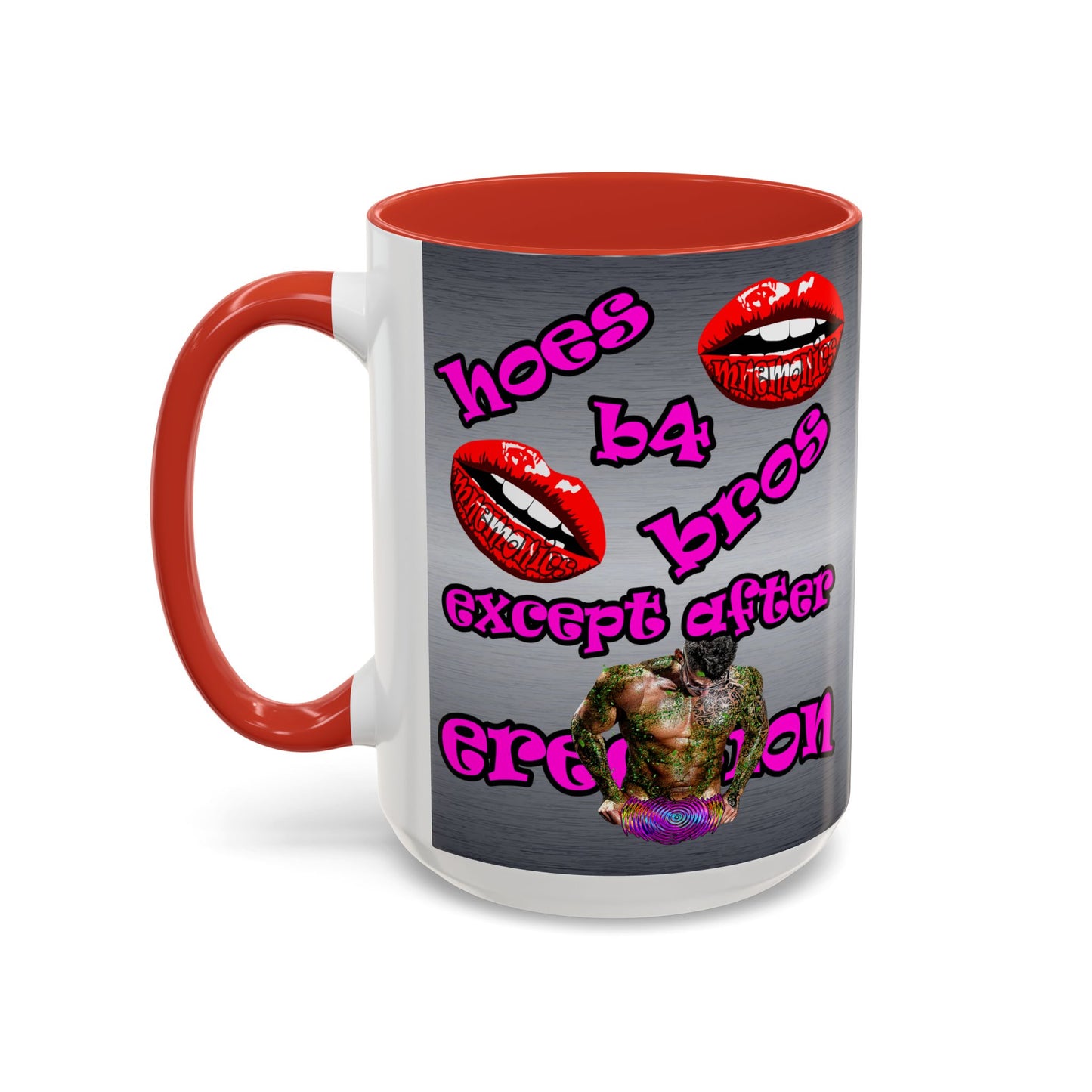 hoes b4 bros - Accent Mug (brushed nickel)