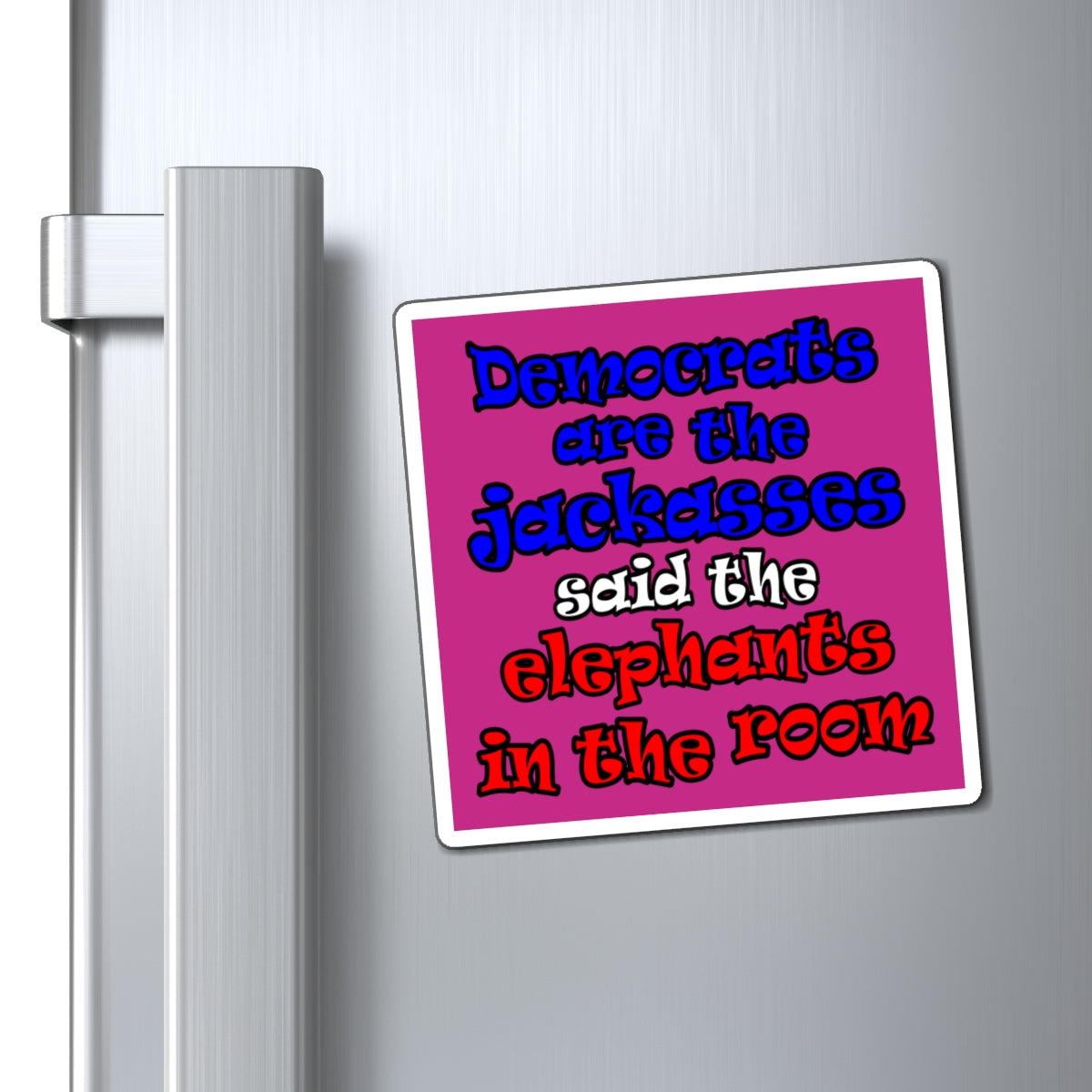 donkeys and elephants - Magnets - (pink)