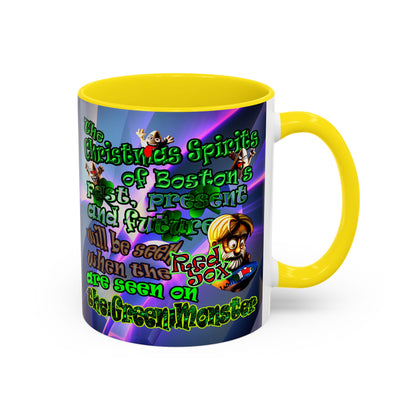 christmas spirits of boston - Accent Mug (grey-pink wave)