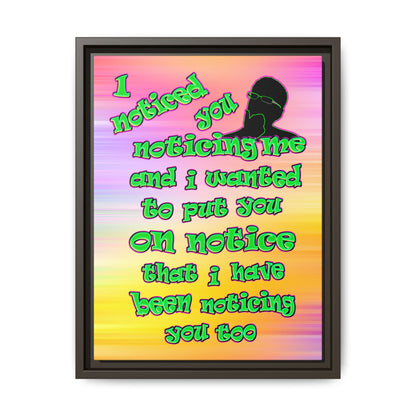 noticed you noticing - framed canvas art (color blur)