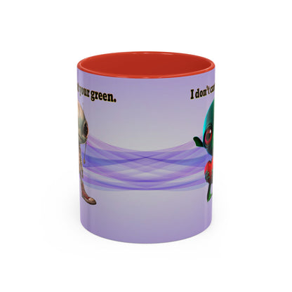 I don't care that your grey - Accent Mug (light blue-pink wave)