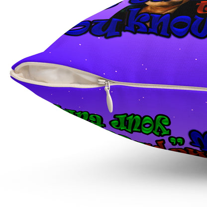 high noon - Spun Polyester Square Pillow - (purple-pink wave)