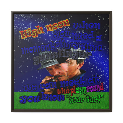 high noon - framed canvas art ('snoops' background)