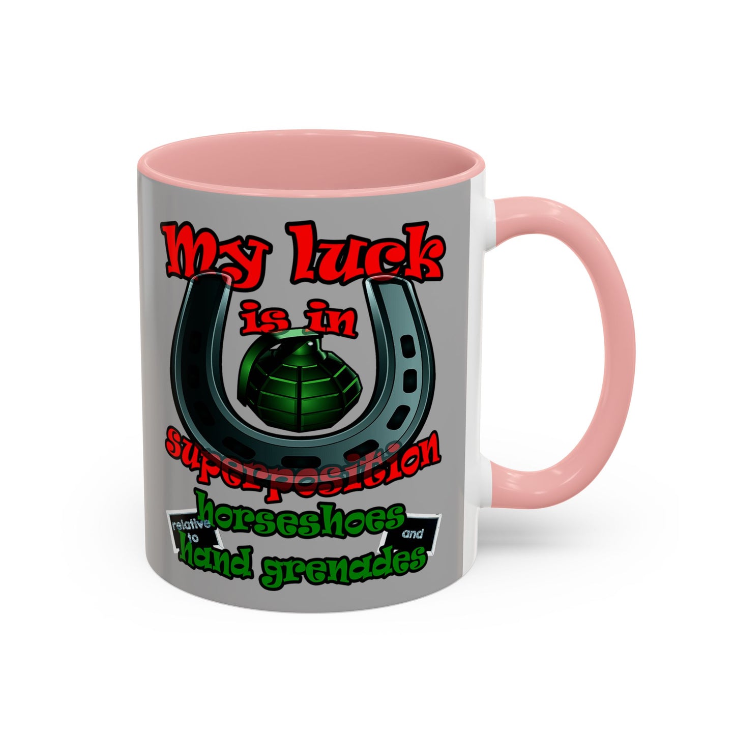 my luck - Accent Mug (light grey)