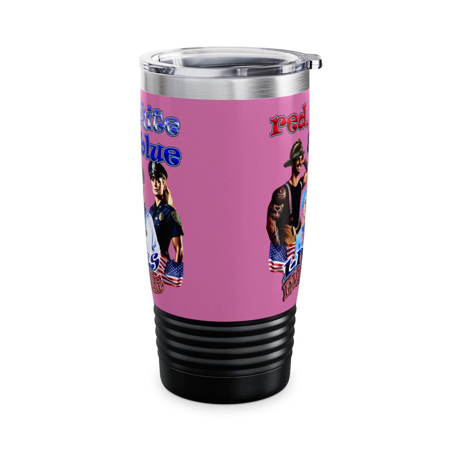 rw&b lives matter - Ringneck Tumbler, 20oz (light pink)