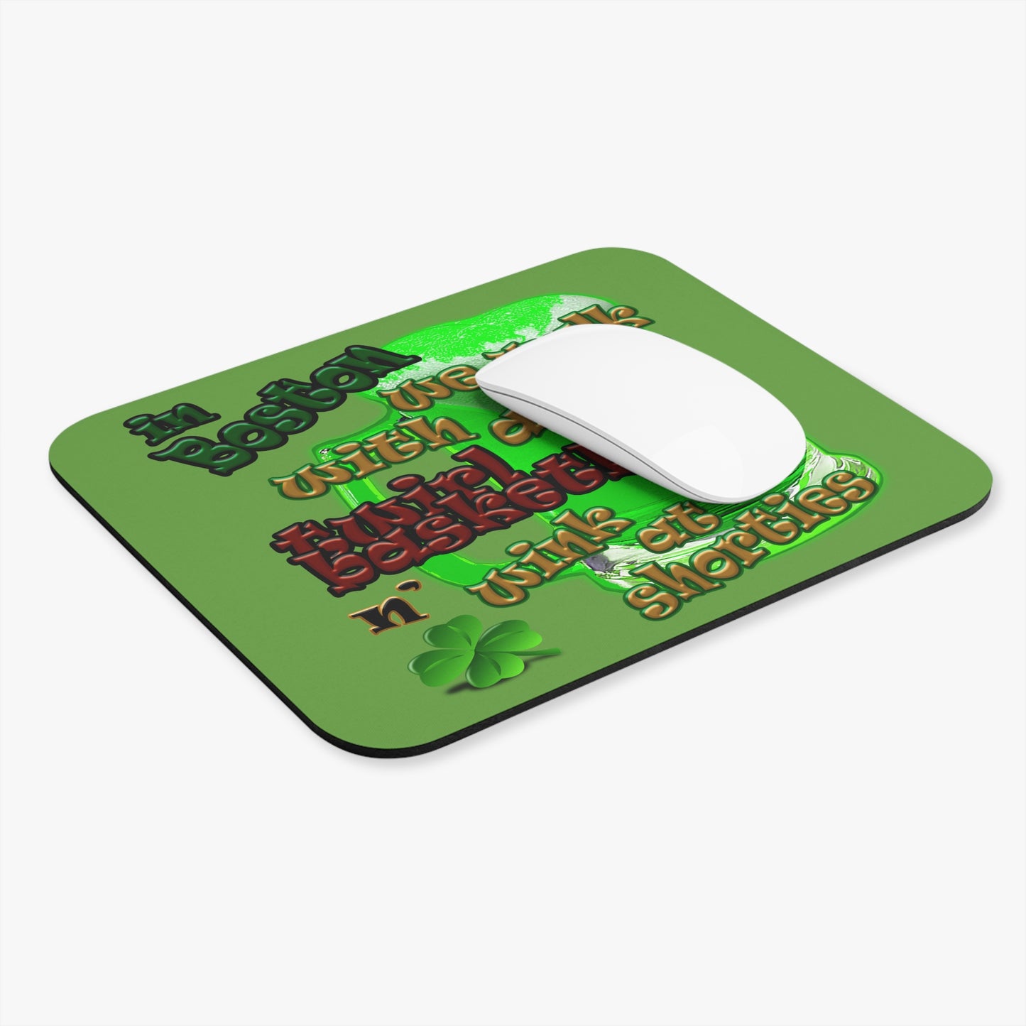 celtics logo - Mouse Pad (Rectangle) (green)