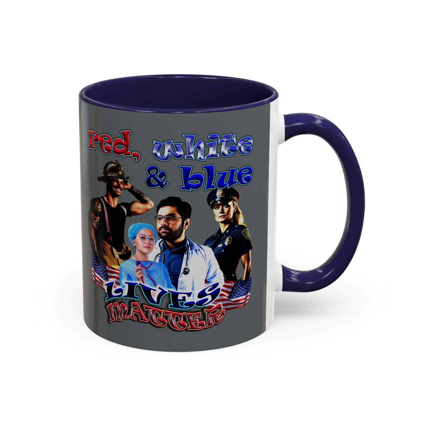 rw&b lives matter - Accent Mug (dark grey)