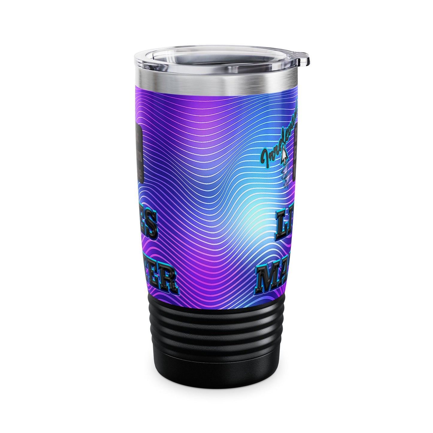 irrelevant - Ringneck Tumbler, 20oz (purple wave)