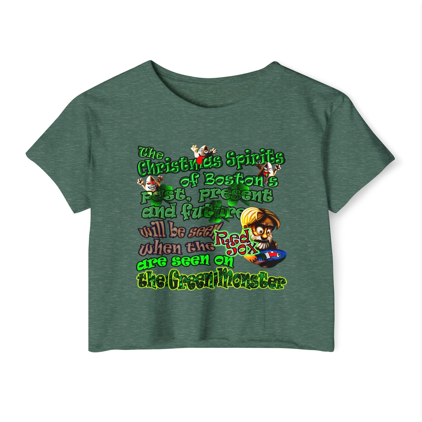 christmas spirits of boston - Women's Festival Crop Top