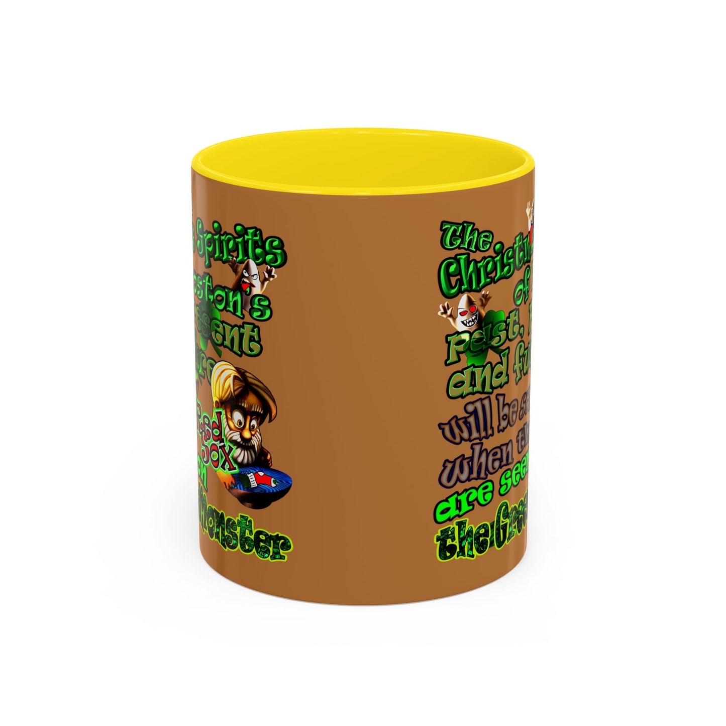 christmas spirits of boston - Accent Mug (light brown)