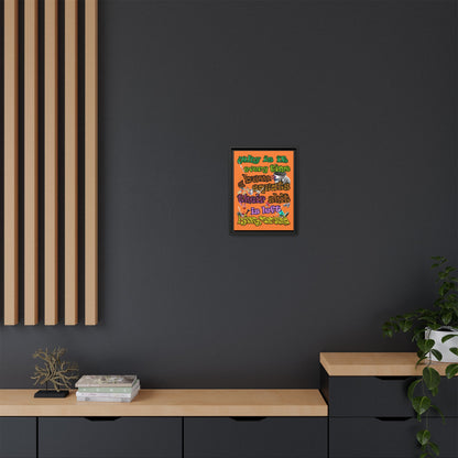 the bum's shit - framed canvas art (crusta)