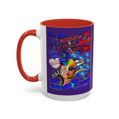 drop the beat - Accent Mug (purple)