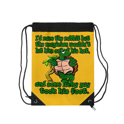 turtle race - Drawstring Bag (yellow)