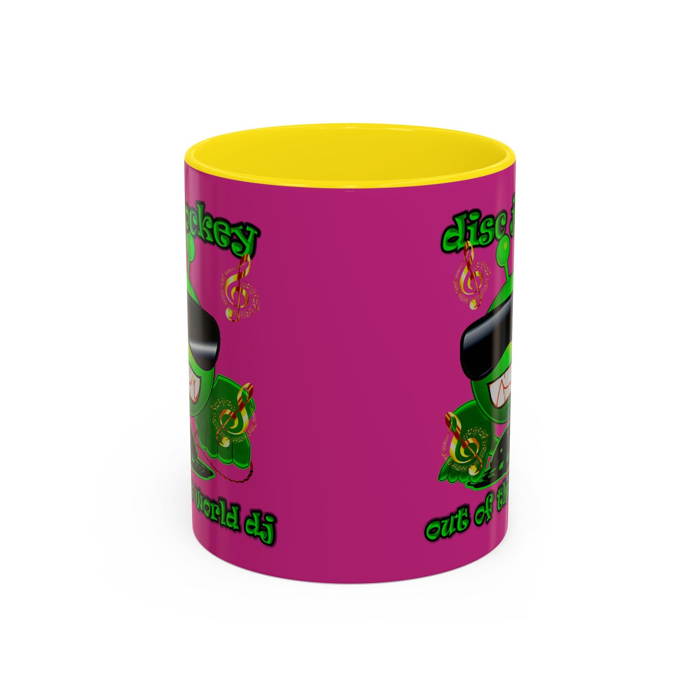 disc jockey - Accent Mug (pink)