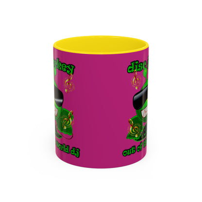 disc jockey - Accent Mug (pink)