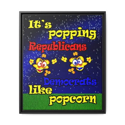 popping like popcorn - framed canvas art ('snoops' background)