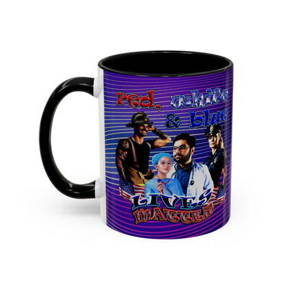 rw&b lives matter - Accent Mug (purple wave)